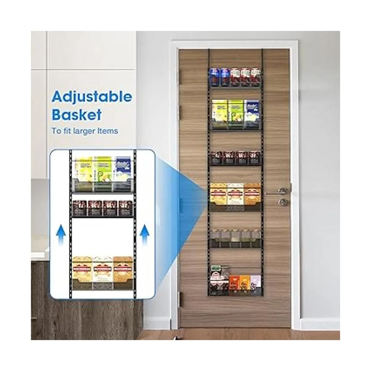 VyGrow Organizador de despensa sobre la puerta de 8_3