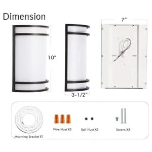 Aplique LED de pared para interiores de 3 colores_6