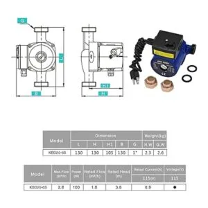 JASSFERRY Bomba de recirculación de agua caliente de 115 V_4