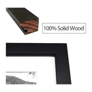 Golden State Art Marco de madera negra de 12 x 16_5