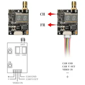 AKK KC02 40CH 600mW Transmisor FPV con 600TVL 2.8MM 120_7