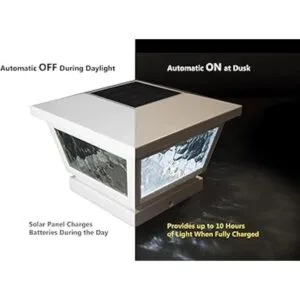 Classy Caps FS100W Fairmont Tapa de poste solar 5 x 5_5