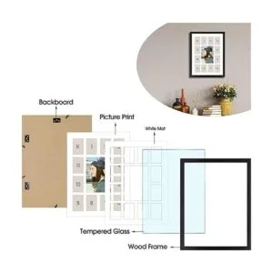 Golden State Art Marco de madera negra de 12 x 16_4