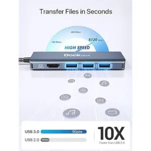 HUB USB C 8K adaptador multipuerto USBC 5 en 1 Dockteck_5