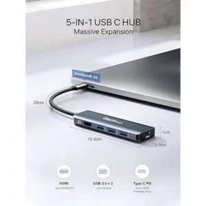 HUB USB C 8K adaptador multipuerto USBC 5 en 1 Dockteck_2