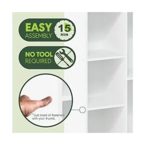 Furinno Luder Estante abierto de 5 cubos sin_4