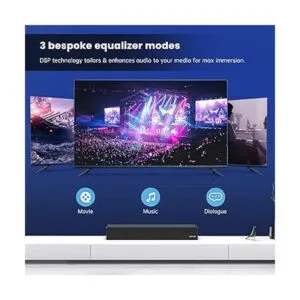 BESTISAN Barra de sonido delgada de 50 vatios para TV con_3