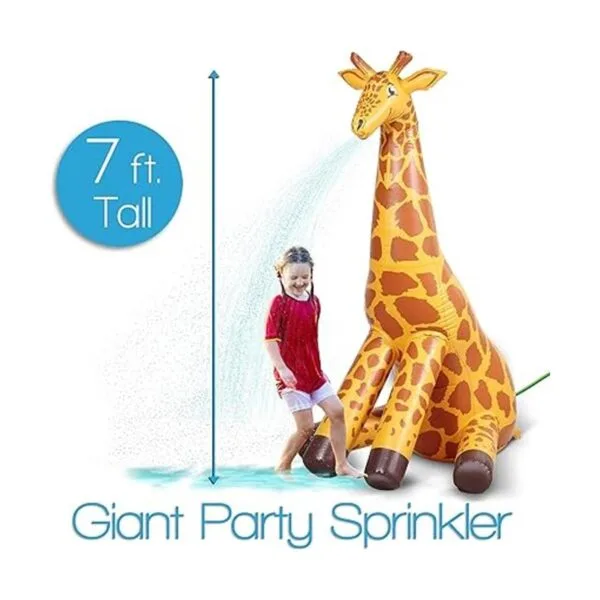 GoFloats Rociador inflable gigante de fiesta de jirafa_3