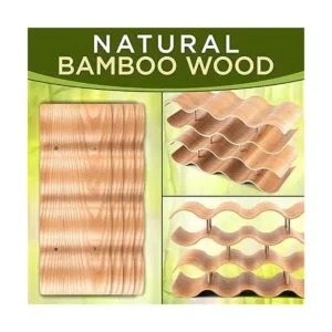 SereneLife Estante de vino de bambú estante de encimera_6