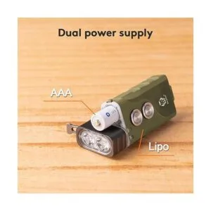 RovyVon Llavero plano híbrido E1 linterna recargable USB_3