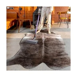 LYENDOS Alfombra de piel de vacuno sintética tamaño_6