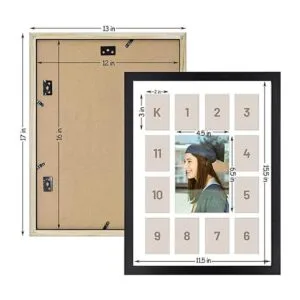 Golden State Art Marco de madera negra de 12 x 16_7