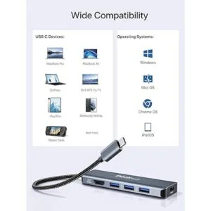 HUB USB C 8K adaptador multipuerto USBC 5 en 1 Dockteck_6