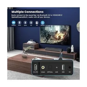 BESTISAN Barra de sonido delgada de 50 vatios para TV con_4