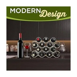 SereneLife Estante de vino de bambú estante de encimera_5