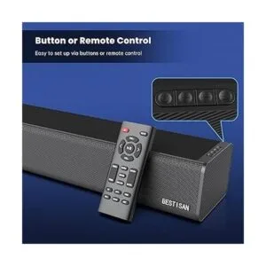 BESTISAN Barra de sonido delgada de 50 vatios para TV con_5