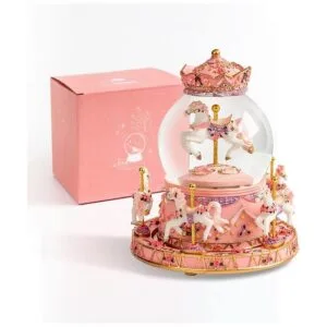 DANVON Caja de música de unicornio con forma de carrusel_2