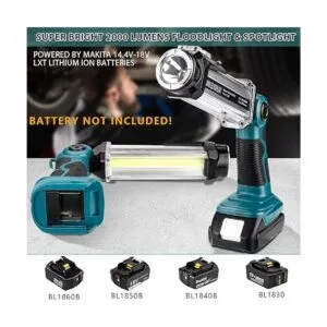 Luz de trabajo LED inalámbrica para Makita batería de_2