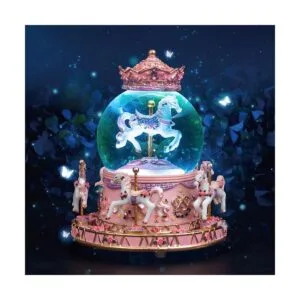 DANVON Caja de música de unicornio con forma de carrusel_1