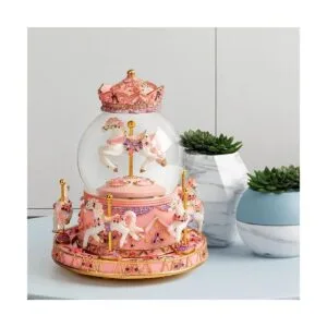 DANVON Caja de música de unicornio con forma de carrusel_3