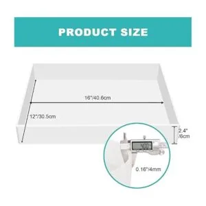 Sntieecr Moldes grandes de resina rectangulares 16 x 12 x_2