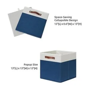 HNZIGE Cubos de almacenamiento de tela para estantes_5