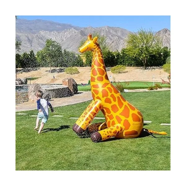 GoFloats Rociador inflable gigante de fiesta de jirafa_6