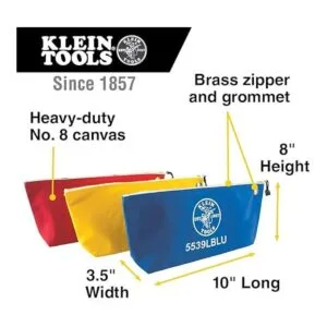 Klein Tools Bolsa de lona con cremallera organizador de_2