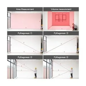 Huepar Medidor de distancia láser de 393 pies con batería_3