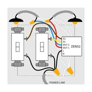 Zooz 700 Series ZWave Plus Double Relay ZEN52 Controla 2_4