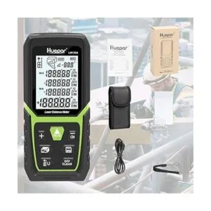 Huepar Medidor de distancia láser de 393 pies con batería_7