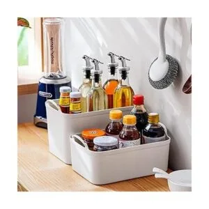 ANMINY Juego de contenedores de plástico con tapa cesta_6