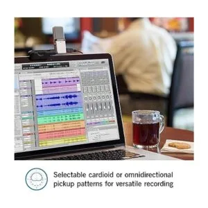 Micrófono de condensador USB portátil Samson Go Blanco_5