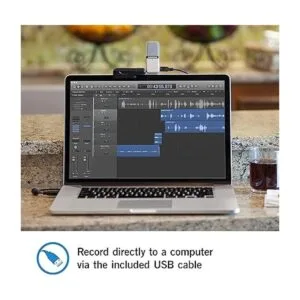 Micrófono de condensador USB portátil Samson Go Blanco_4