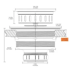 BOTEMY B9171 Kit de desage para fregadero de cocina de_2