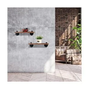 HouseAid Estantes flotantes de tubería industrial estante_2