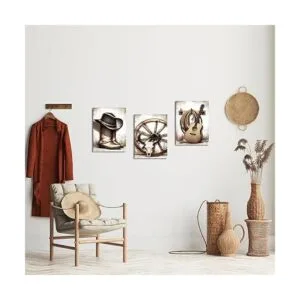 SkenoArt 3 piezas de decoración occidental americana de_2