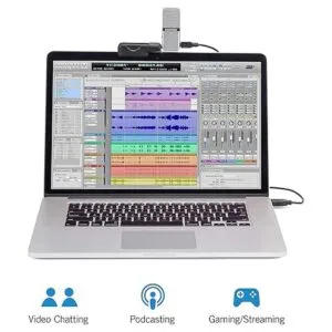 Micrófono de condensador USB portátil Samson Go Blanco_2