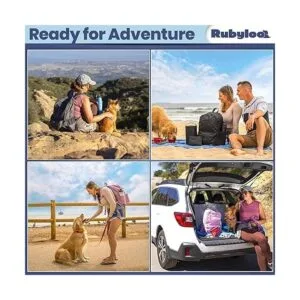 Mochila de viaje para perros para suministros 2 cuencos_6