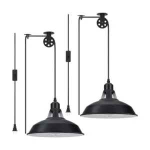 Lomoky Lámpara colgante enchufable lámpara colgante con_1