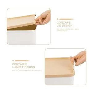 ANMINY Juego de contenedores de plástico con tapa cesta_2