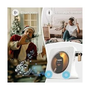 Reproductor de CD vertical de escritorio con altavoces_5