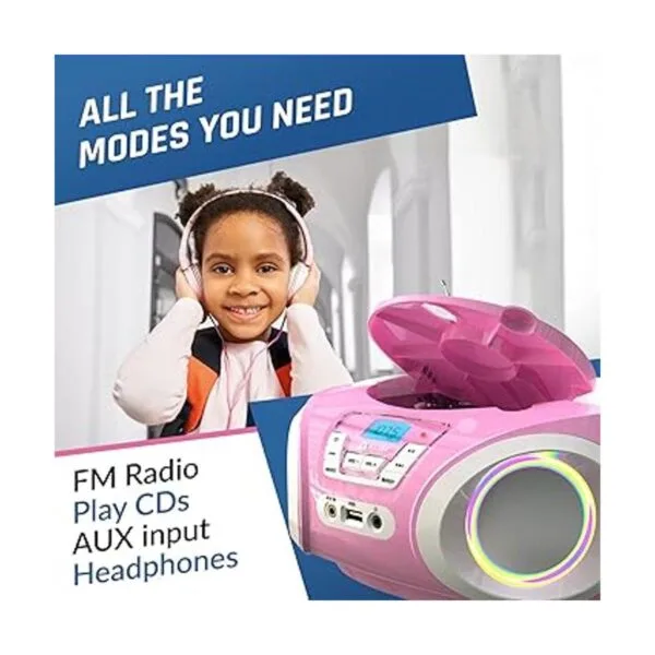 KLIM Candy Kids Boombox Reproductor de CD para niños_3