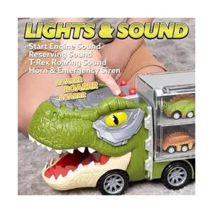 JOYIN Camión transportador de dinosaurios 13 en 1 para_4
