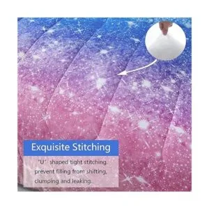 kiddiku Juego de edredón con purpurina arcoíris tamaño_5