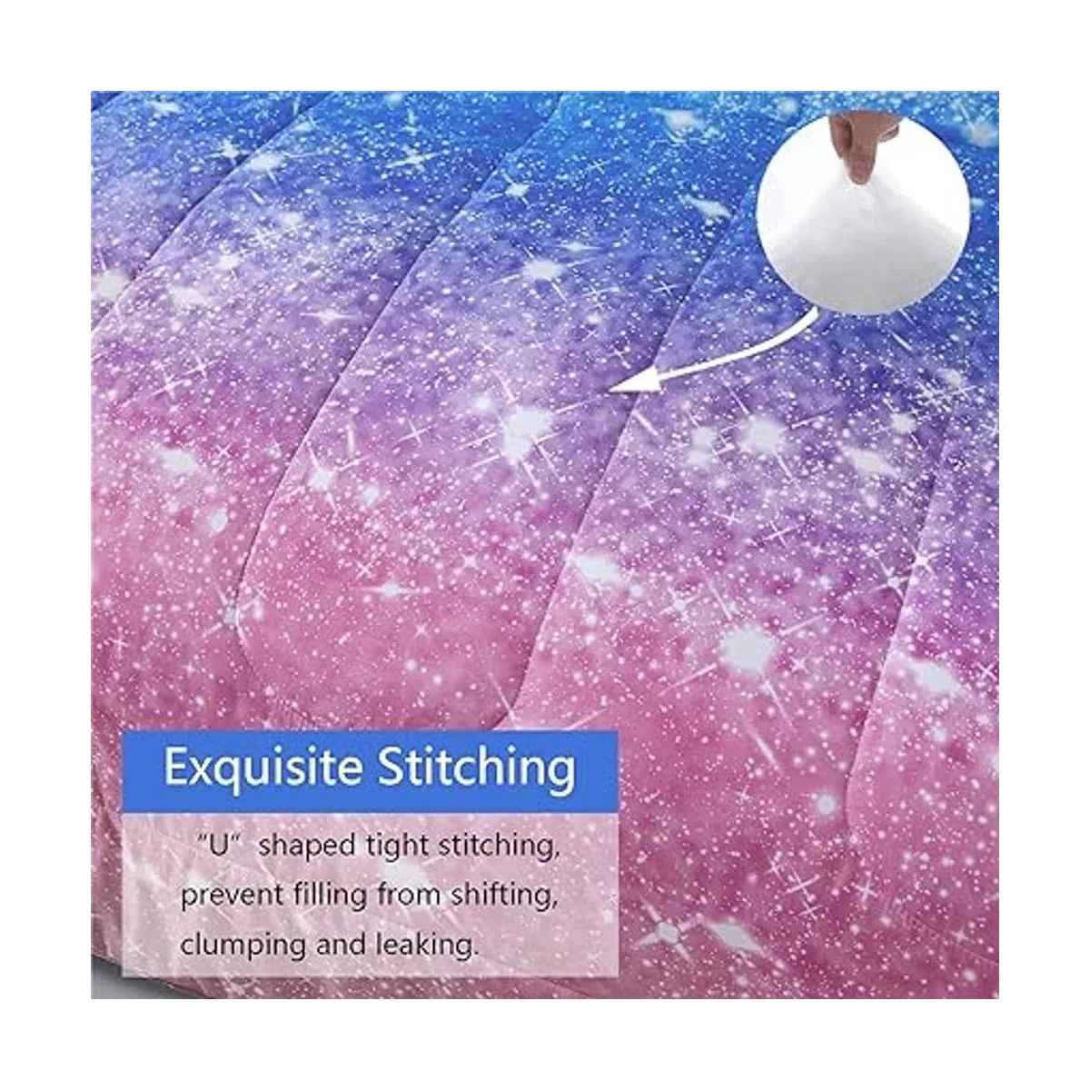 kiddiku Juego de edredón con purpurina arcoíris tamaño_5