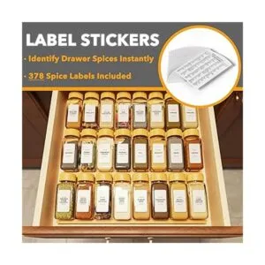 SpaceAid Organizador de cajones de especias de bambú con_3