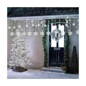 Toodour Luces de copo de nieve de Navidad para exteriores_6