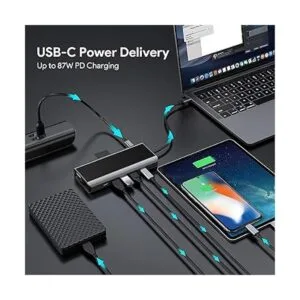 Ikling Hub USB C estación de acoplamiento USB C 13 en 1 a_3