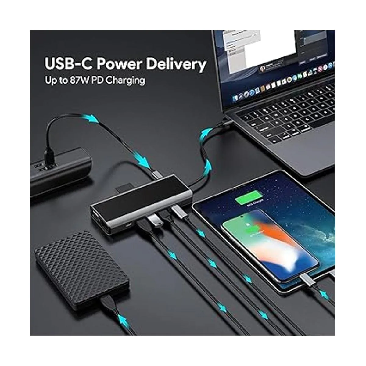 Ikling Hub USB C estación de acoplamiento USB C 13 en 1 a_3